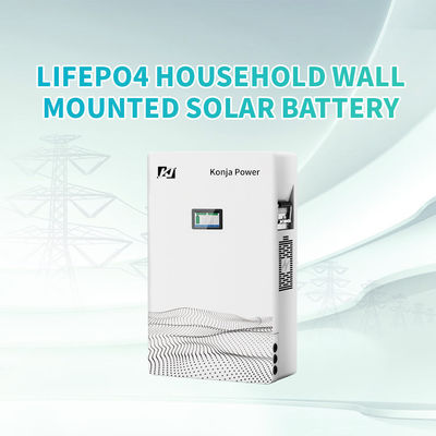 ราคาดี KonJa วงจรลึก แบตเตอรี่คุณภาพสูง เซลล์แบตเตอรี่ 51.2v 100Ah 5.12kWh LiFePO4 แบตเตอรี่แสงอาทิตย์ติดผนัง ออนไลน์