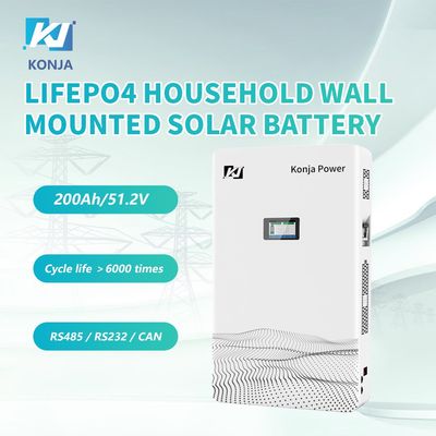 ราคาดี KonJa 51.2V 200Ah 10.24kWh แบตเตอรี่เก็บของติดผนังสําหรับครัวเรือน พร้อมรับประกัน 5 ปี ออนไลน์