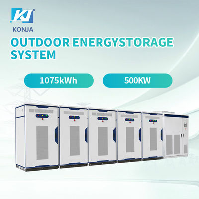 ราคาดี KonJa ระดับการป้องกันสูง ตู้เก็บพลังงาน 1075kWh ระบบเก็บพลังงานกลางแจ้ง 500kw ออนไลน์