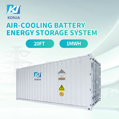 ราคาดี KonJa การเย็นด้วยอากาศ 20FT 768Vdc 1MWh แบตเตอรี่วงจรลึก ระบบเก็บพลังงาน แบตเตอรี่ถัง 400Vac ออนไลน์