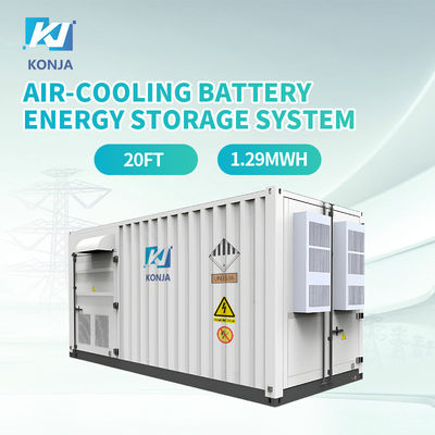 ราคาดี KonJa การเย็นด้วยอากาศ 20FT 768VDC 1.29MWh แบตเตอรี่วงจรลึก ระบบเก็บพลังงาน แบตเตอรี่ถัง 400VAC ออนไลน์